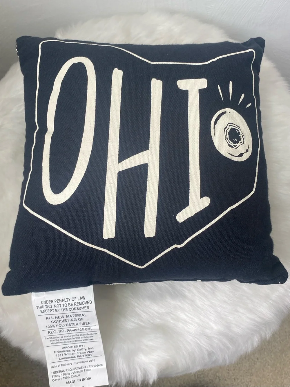 Primitives By Kathy Ohio Mini Pillow